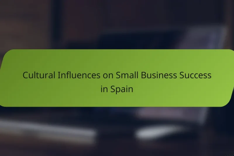 Cultural Influences on Small Business Success in Spain