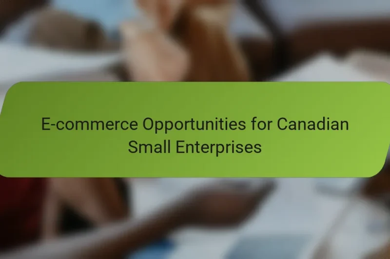 E-commerce Opportunities for Canadian Small Enterprises