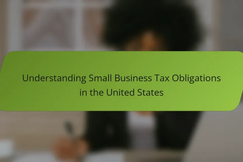 Understanding Small Business Tax Obligations in the United States