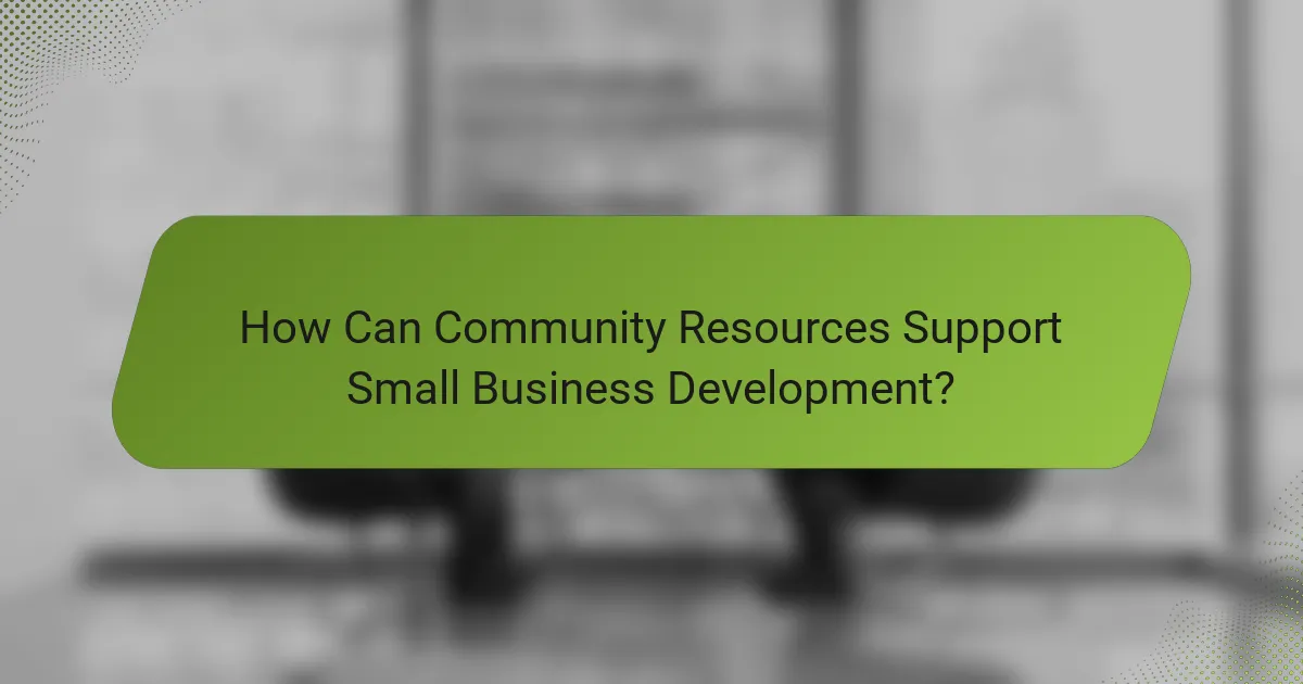 How Can Community Resources Support Small Business Development?
