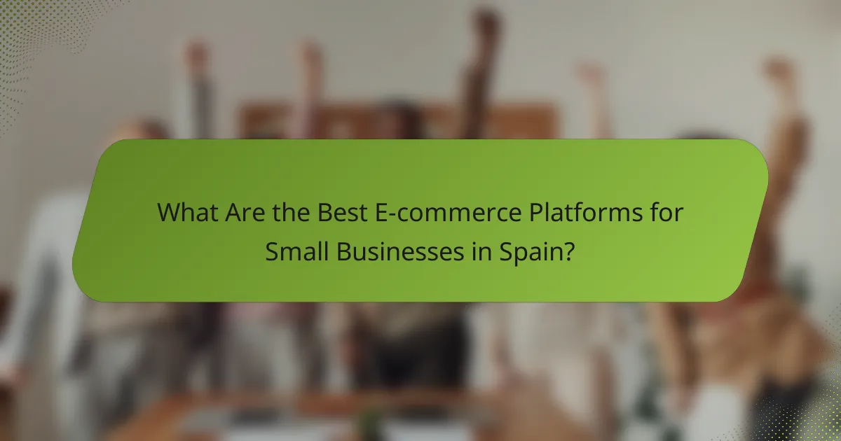 What Are the Best E-commerce Platforms for Small Businesses in Spain?