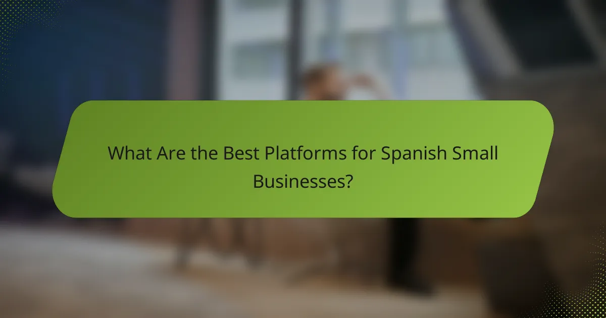 What Are the Best Platforms for Spanish Small Businesses?