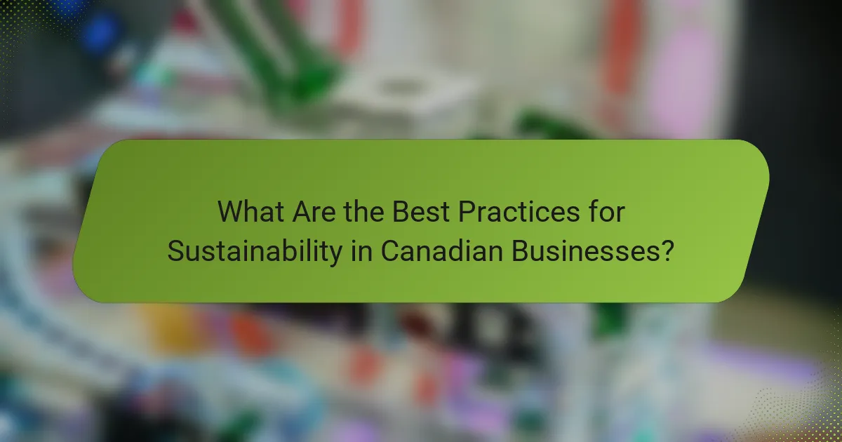 What Are the Best Practices for Sustainability in Canadian Businesses?