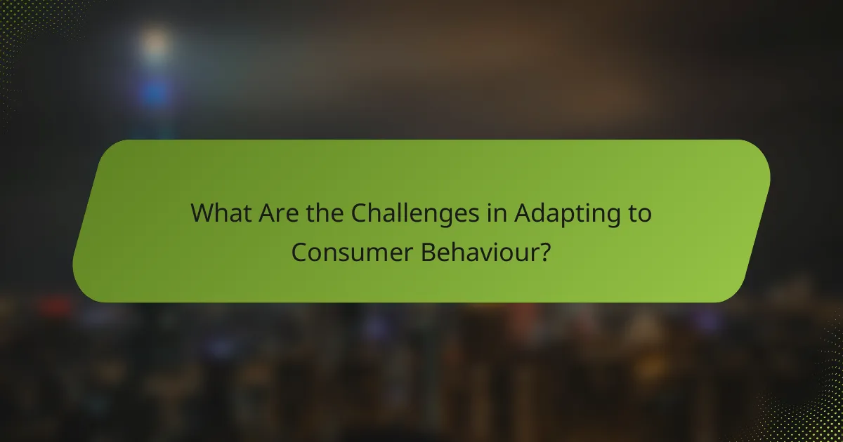 What Are the Challenges in Adapting to Consumer Behaviour?