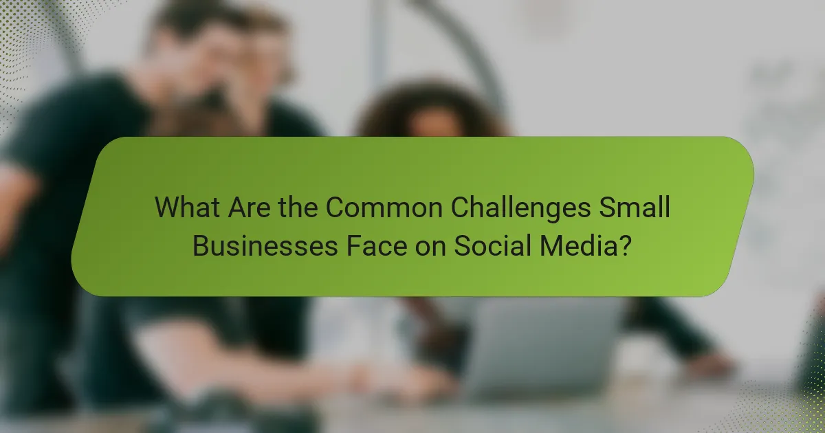 What Are the Common Challenges Small Businesses Face on Social Media?