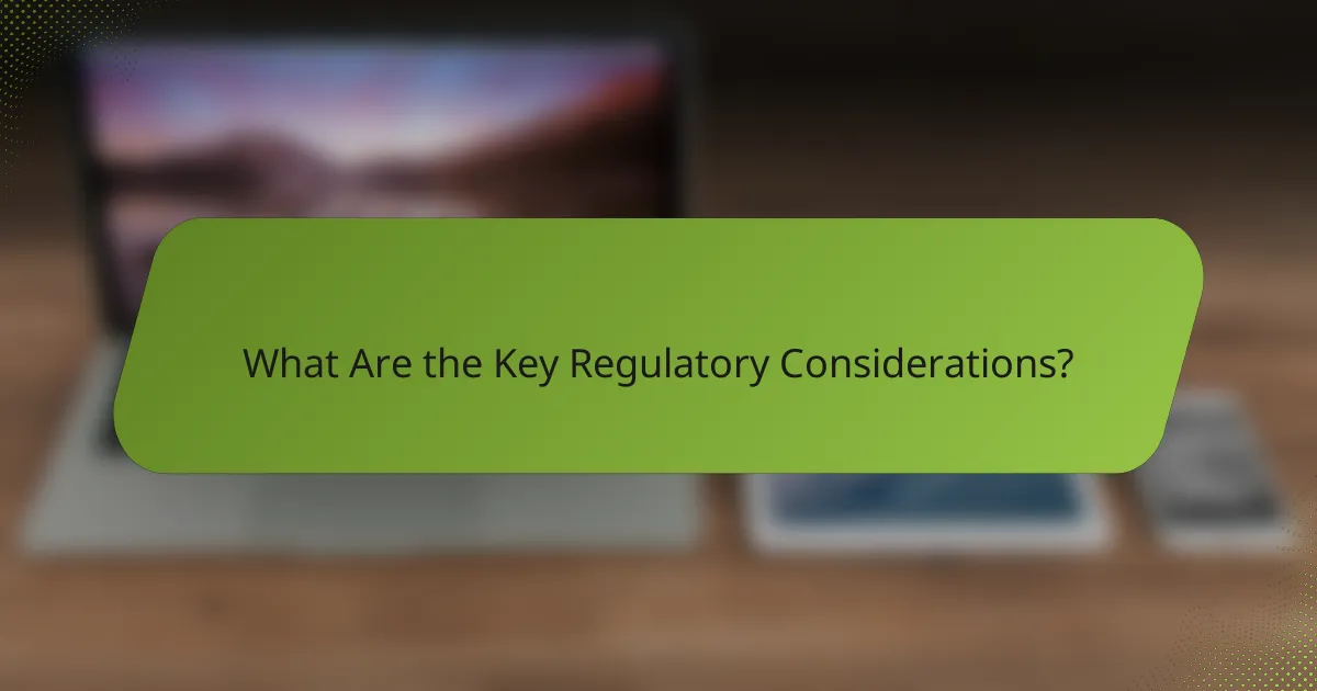 What Are the Key Regulatory Considerations?