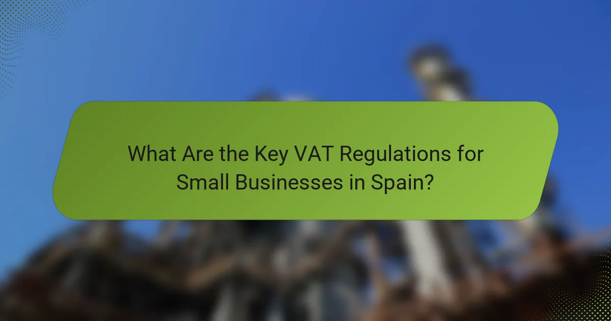 What Are the Key VAT Regulations for Small Businesses in Spain?
