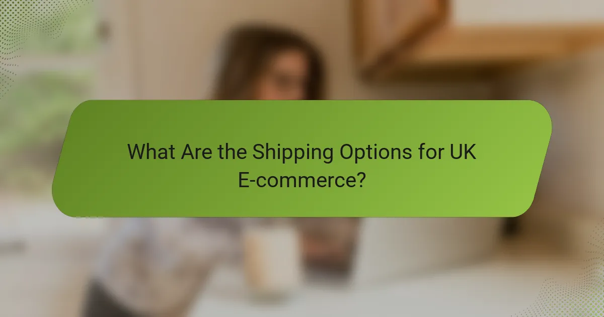 What Are the Shipping Options for UK E-commerce?