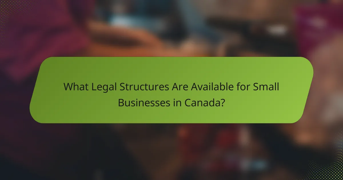 What Legal Structures Are Available for Small Businesses in Canada?